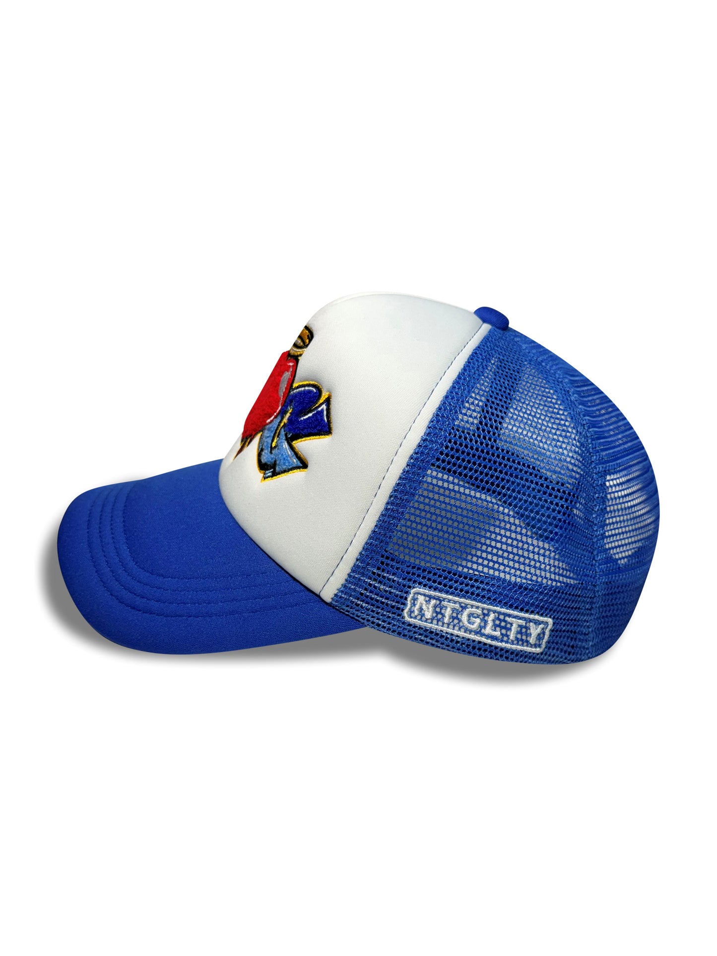 Blue & White Foam Trucker Hat