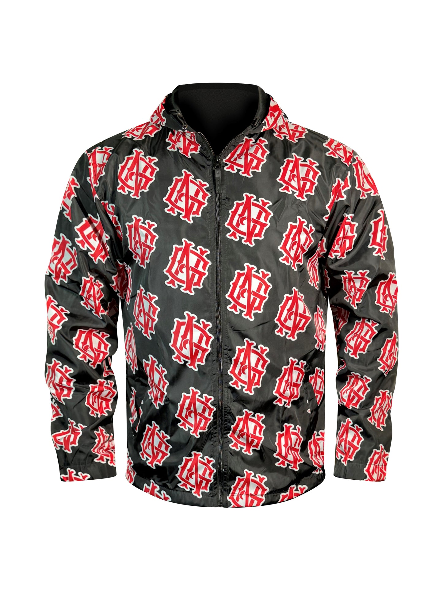 Black NG Monogram Logo Windbreaker