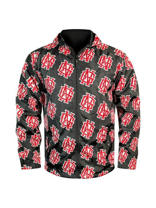 Black NG Monogram Logo Windbreaker
