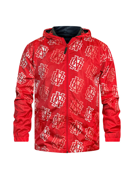 Red NG Monogram Logo Polyester Windbreaker