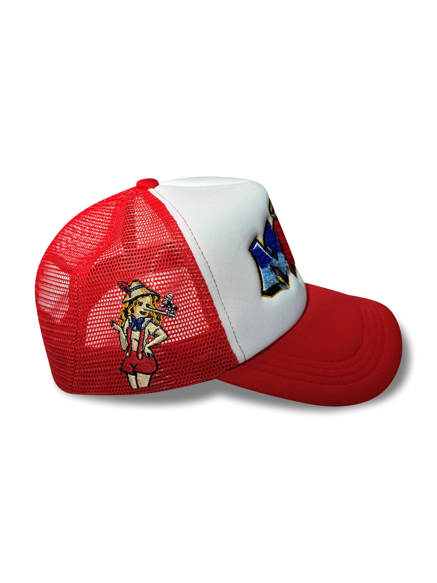 Red & White Foam Trucker Hat