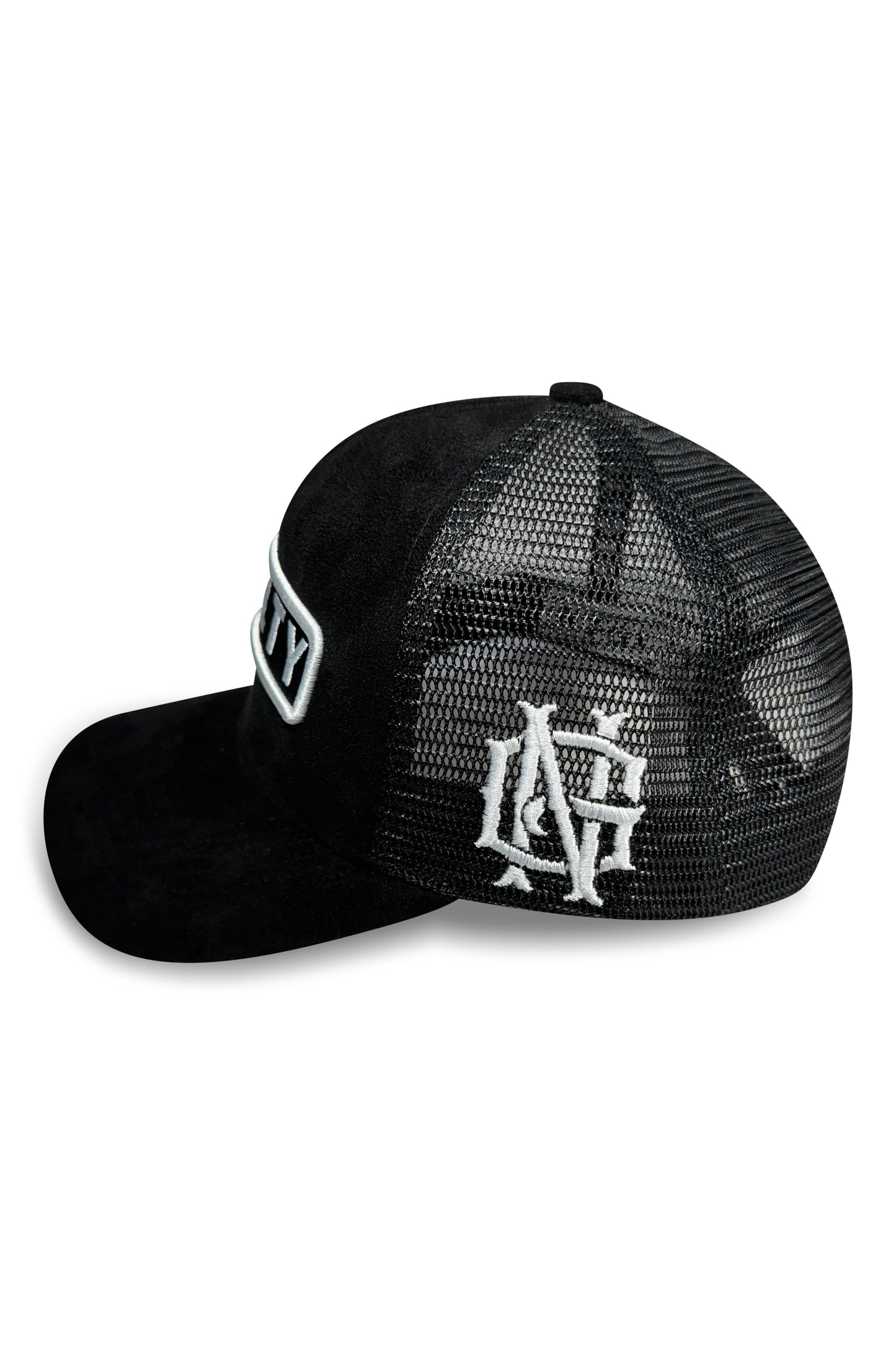 Classic Black Suede Trucker Hat