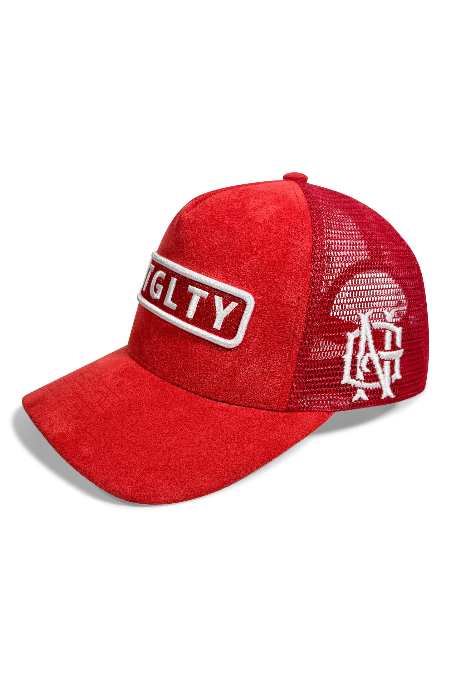 Classic Red Suede Trucker Hat